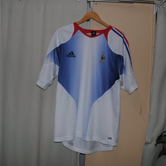 France National Football Team FFF Adidas Large Away White Athletic Mesh - Picture 1 of 8